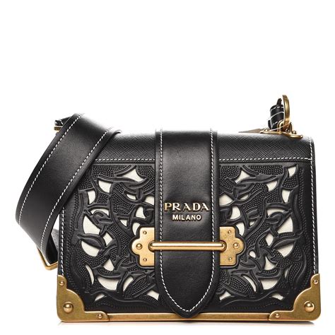 PRADA City Calf Saffiano Cahier Bag Nero Black 